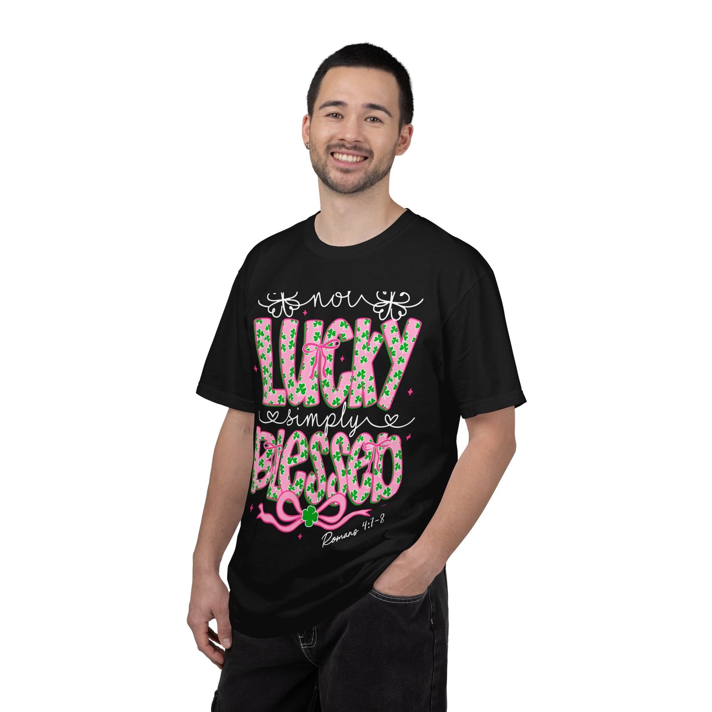 Lucky & Blessed T-Shirt — Floral Shamrock St. Patrick’s Day Tee
