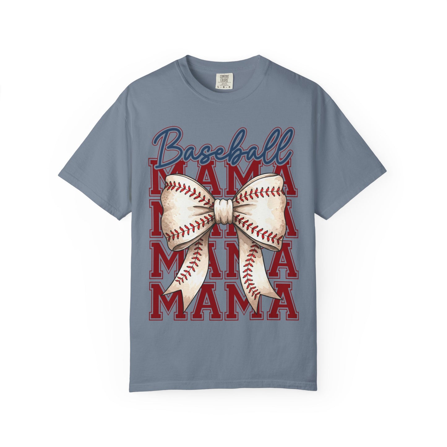Baseball Mama T-Shirt — Bow Baseball Graphic Tee for Moms