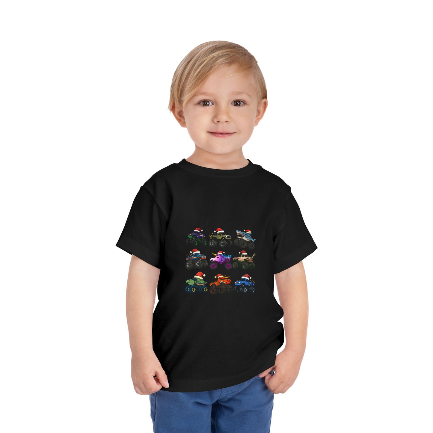Toddler Tee - "Christmas Is My Jam" Monster Truck Holiday Shirt