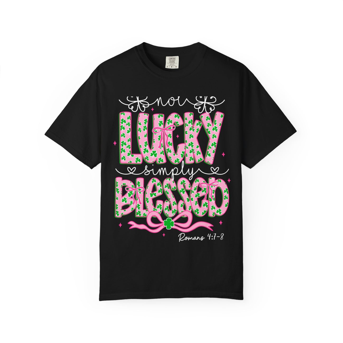 Lucky & Blessed T-Shirt — Floral Shamrock St. Patrick’s Day Tee