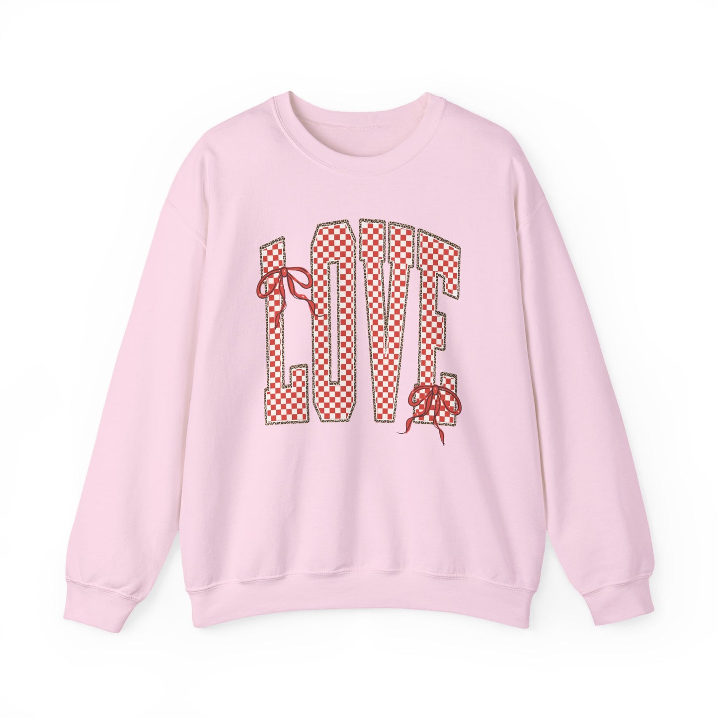 Love Leopard Check Valentines Sweatshirt