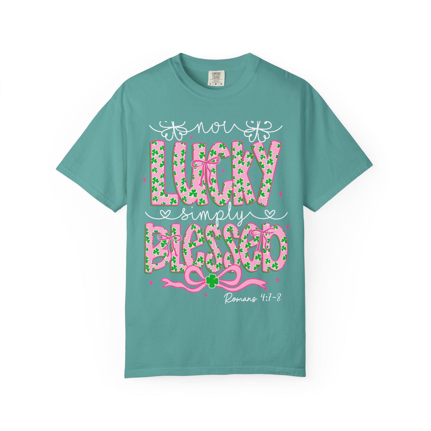 Lucky & Blessed T-Shirt — Floral Shamrock St. Patrick’s Day Tee