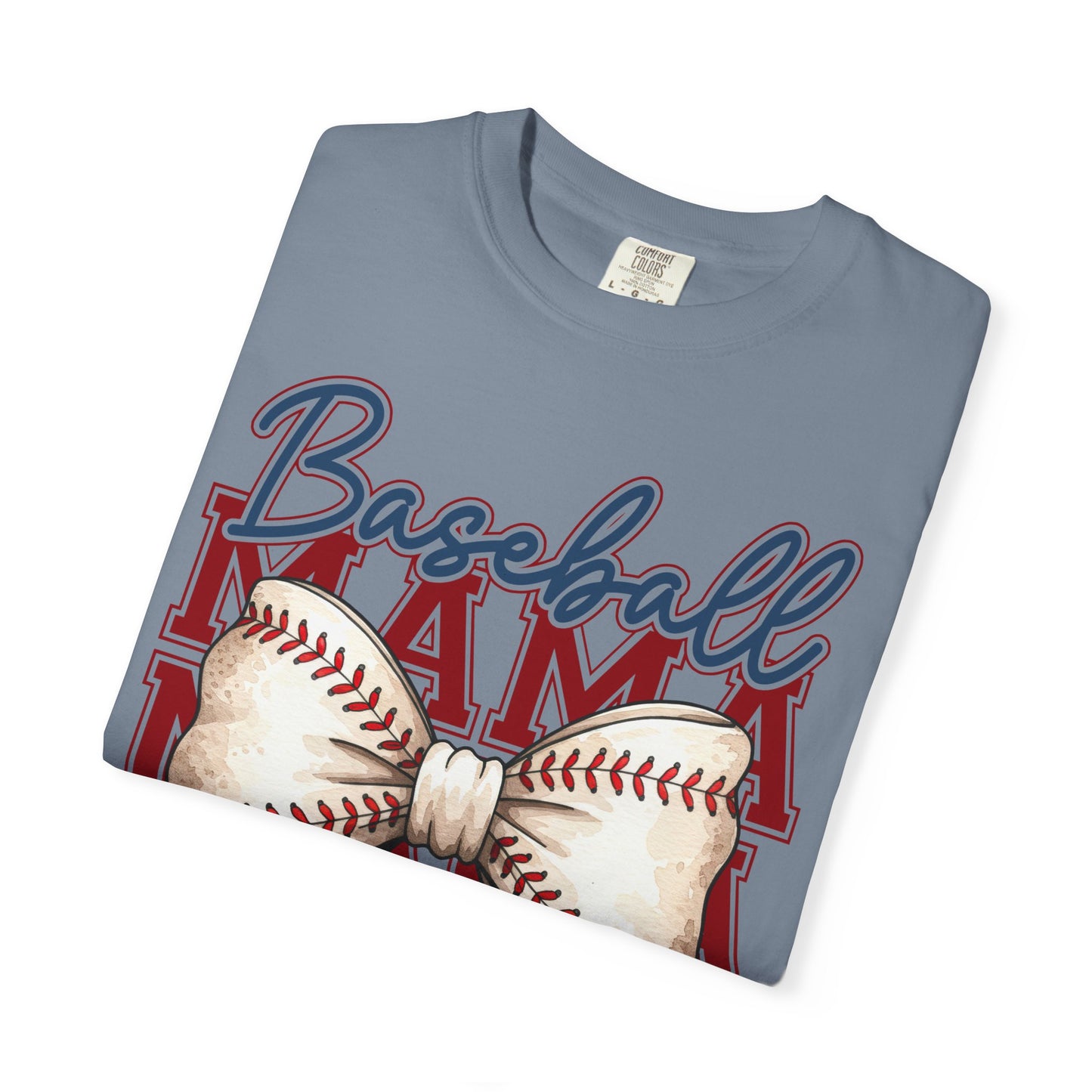 Baseball Mama T-Shirt — Bow Baseball Graphic Tee for Moms