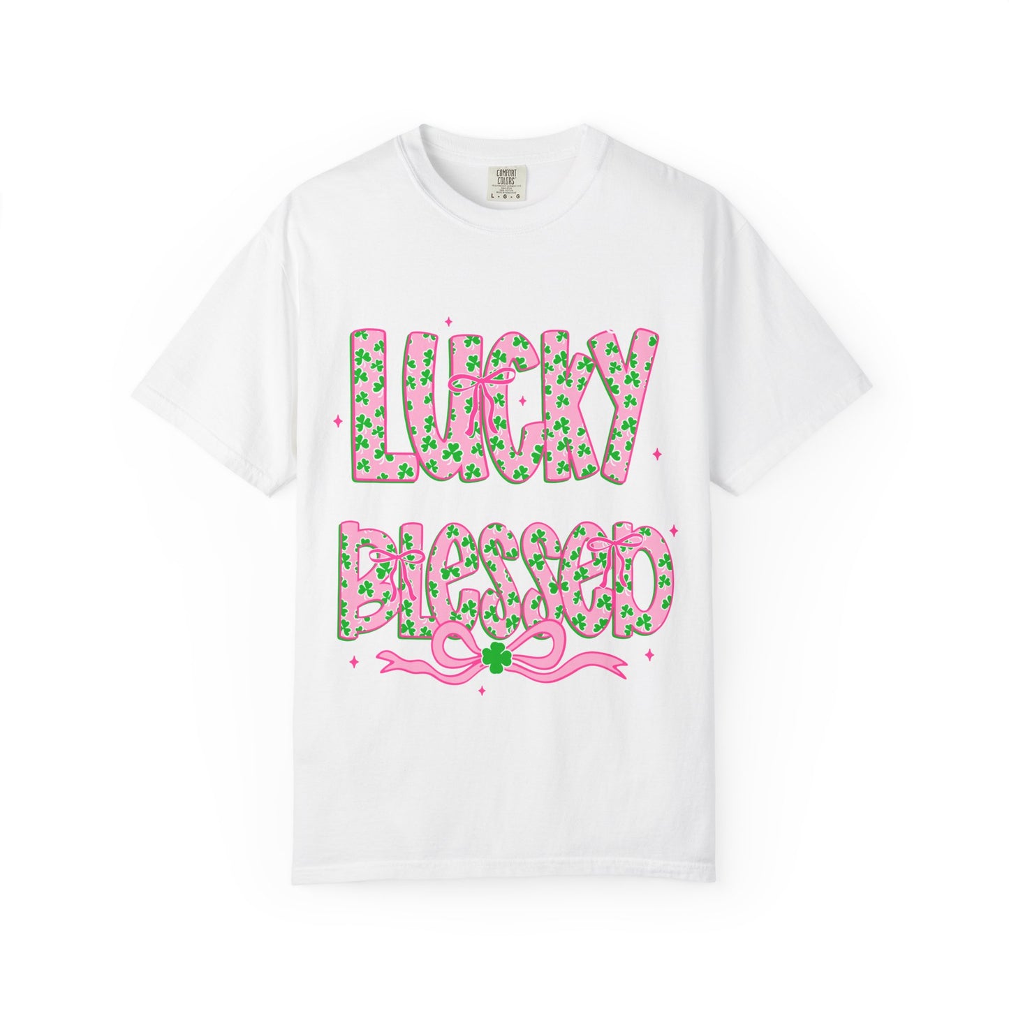 Lucky & Blessed T-Shirt — Floral Shamrock St. Patrick’s Day Tee