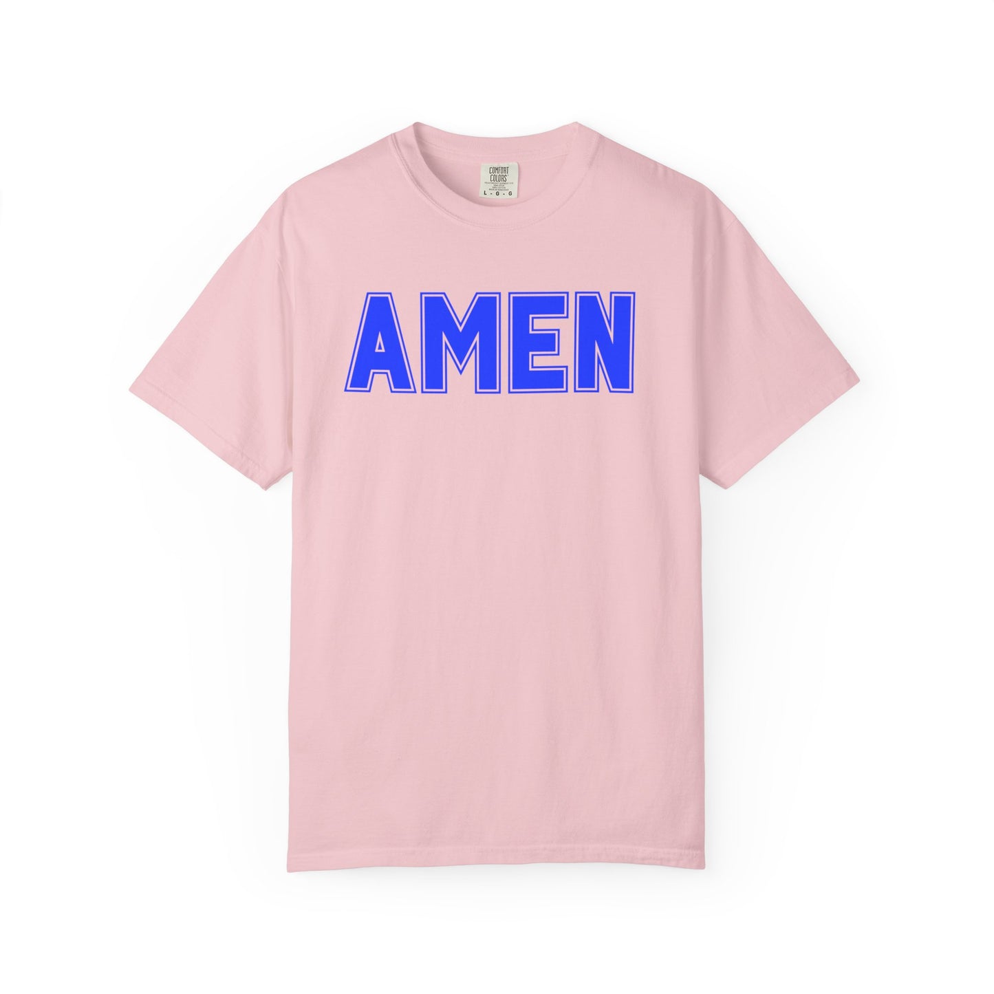 AMEN T-Shirt — Bold Blue Religious Graphic Tee