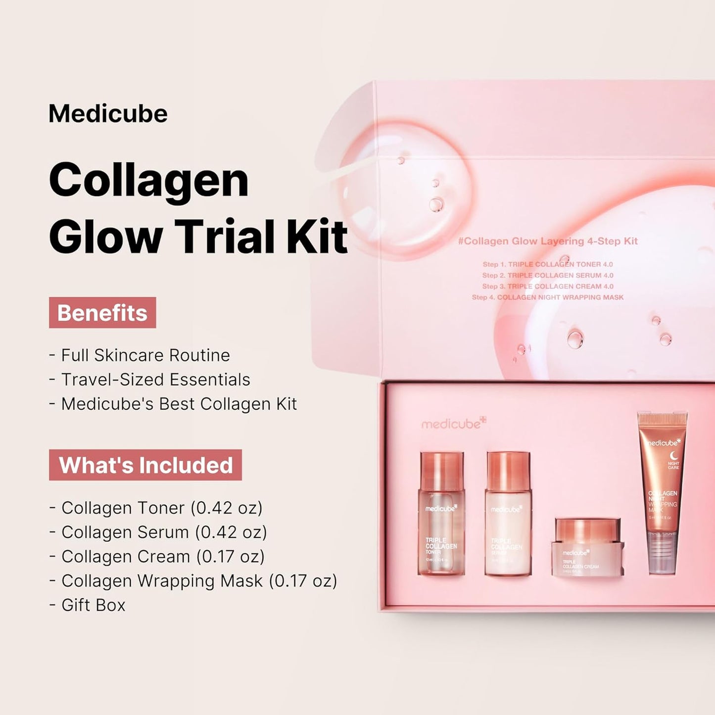 Glass Skin Collagen Trial Kit - Mini Skincare Set